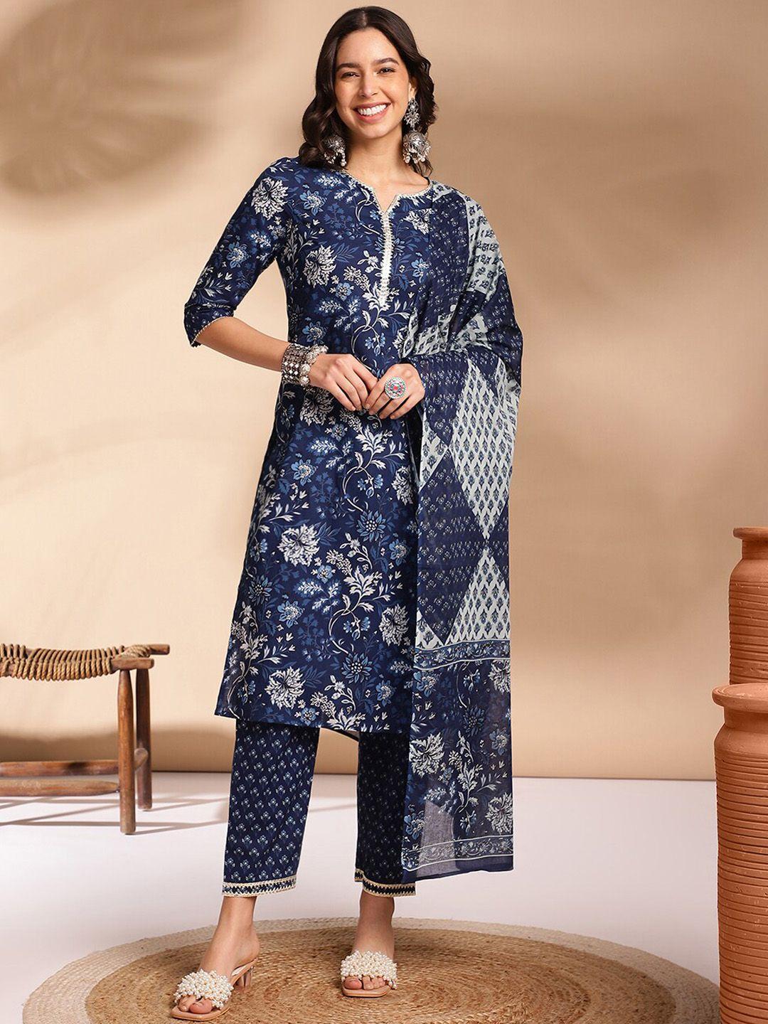 anouk-women-ethnic-motifs-printed-empire-gotta-patti-pure-cotton-kurta-with-trousers-&-with-dupatta