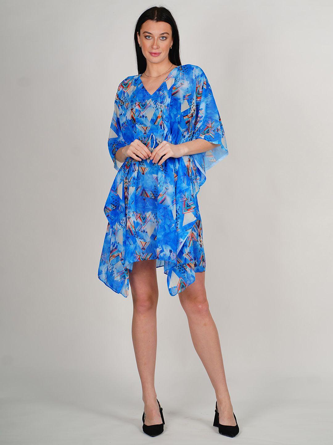rajoria-instyle-floral-print-flared-sleeve-georgette-fit-&-flare-dress