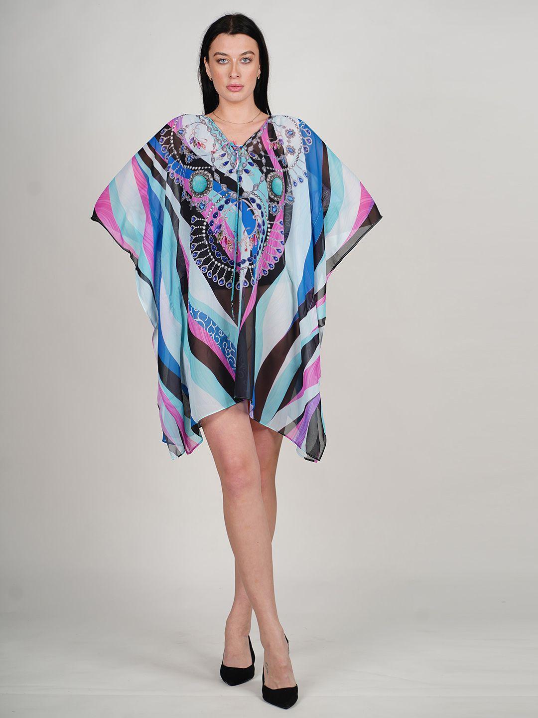 rajoria-instyle-floral-print-kimono-sleeve-georgette-kaftan-dress