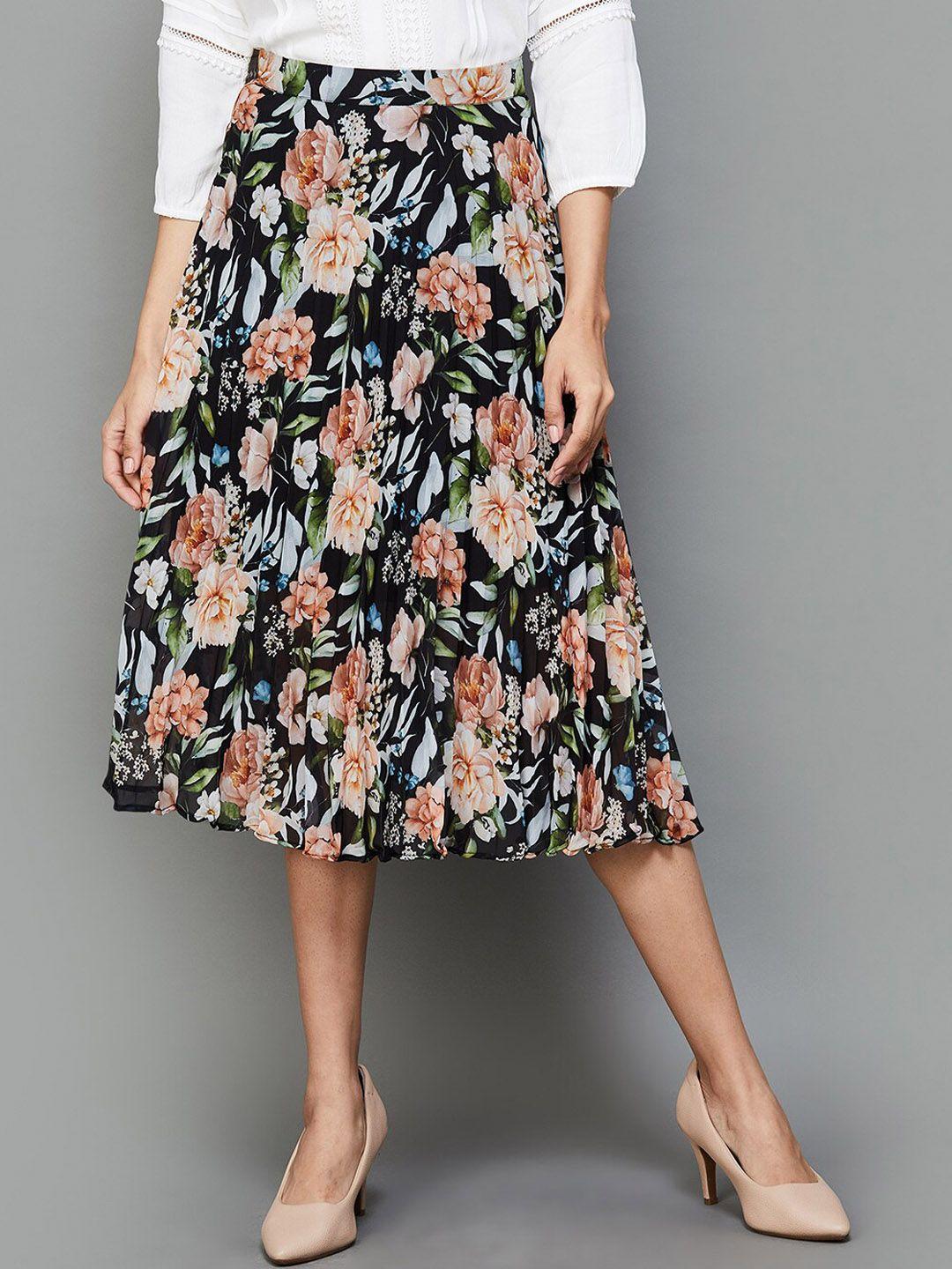 code-by-lifestyle-floral-printed-flared-midi-skirt