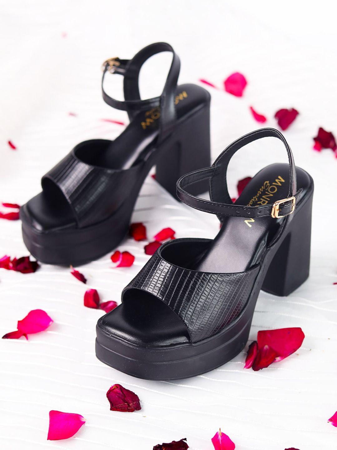 monrow-textured-buckle-detailed-platform-heels
