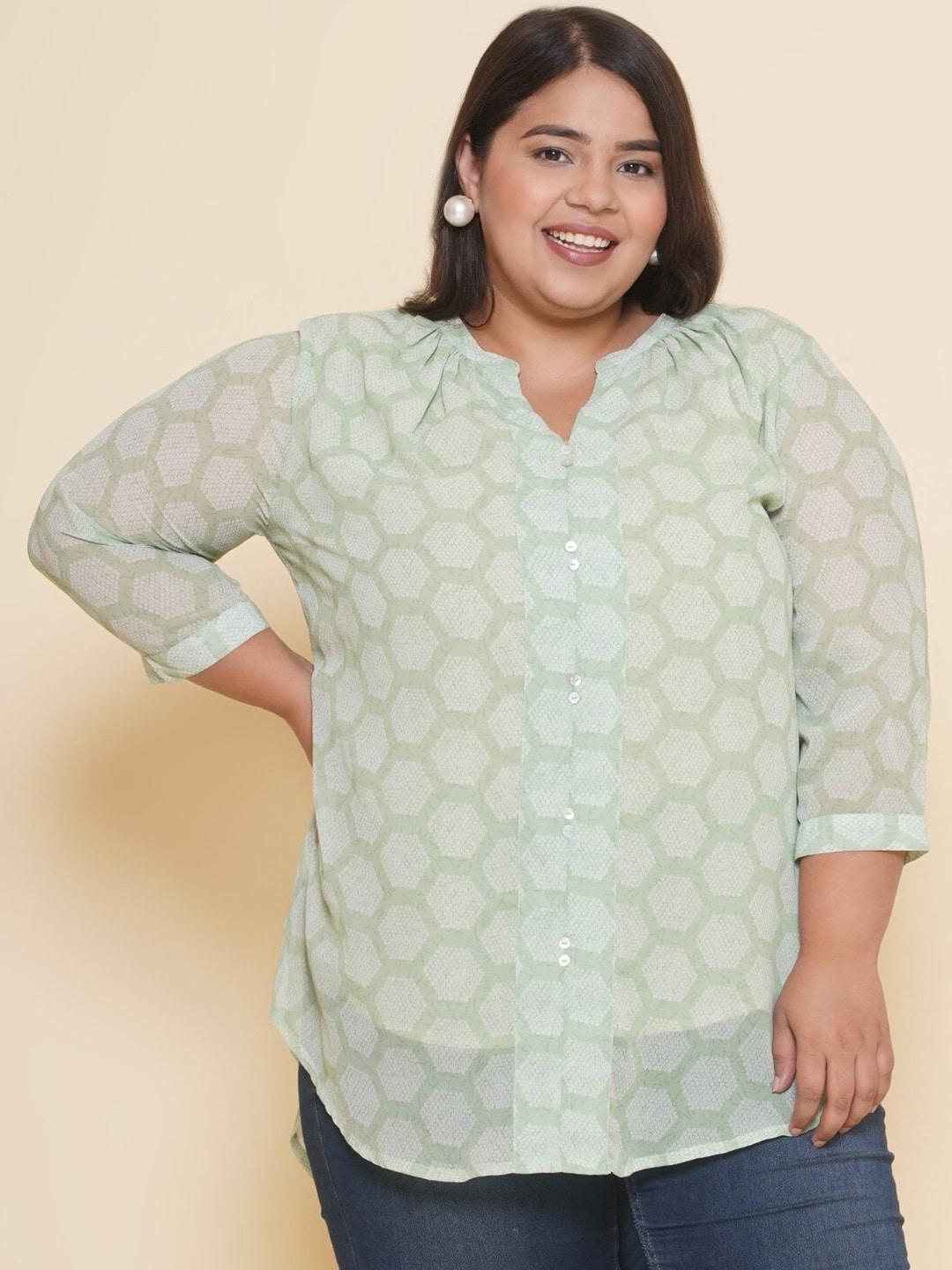 kiaahvi-by-john-pride-print-mandarin-collar-roll-up-sleeves-georgette-shirt-style-top