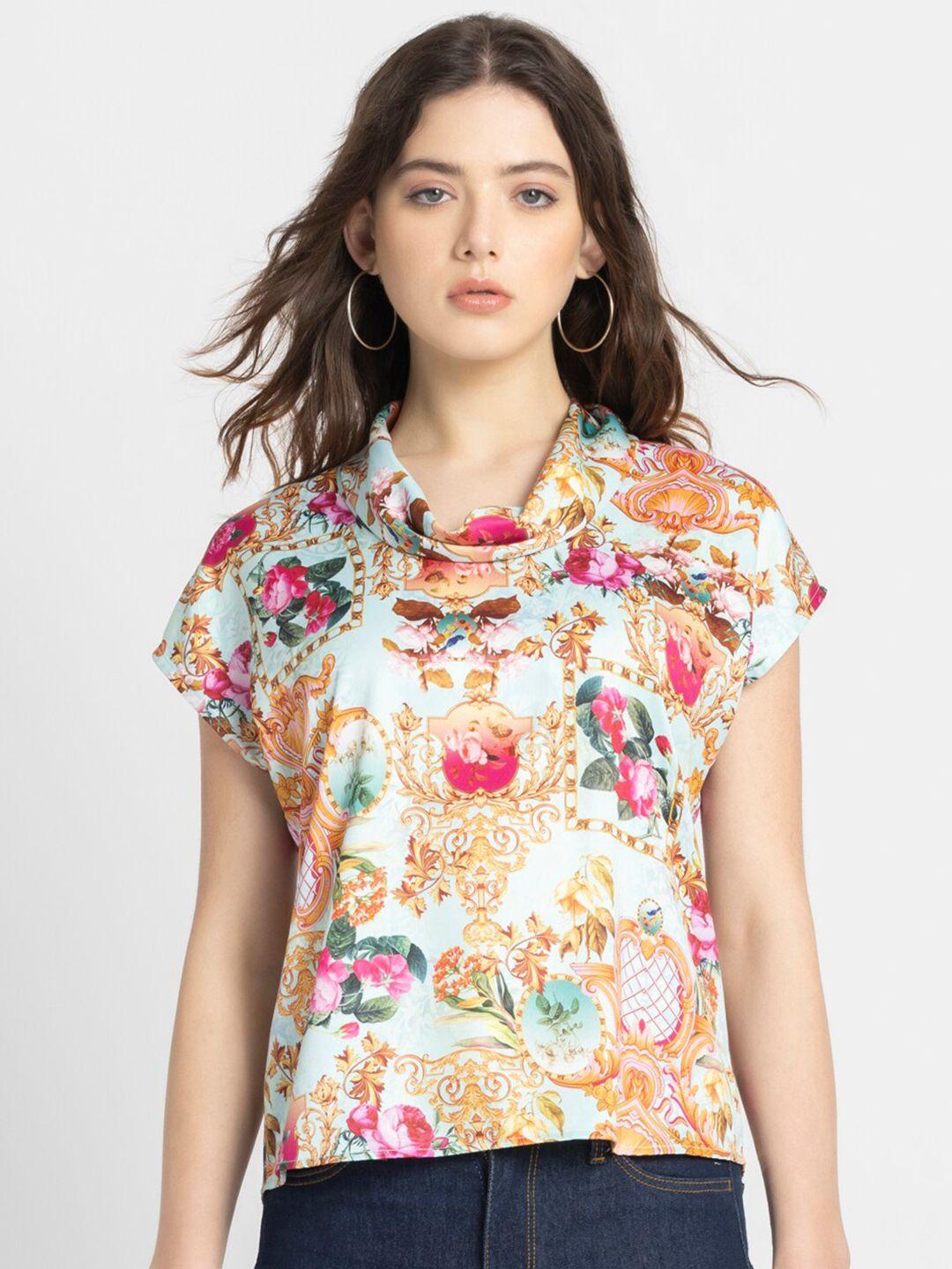 shaye-floral-print-cowl-neck-extended-sleeves-top