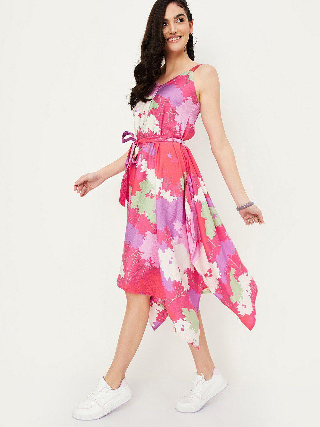 max-floral-print-a-line-dress
