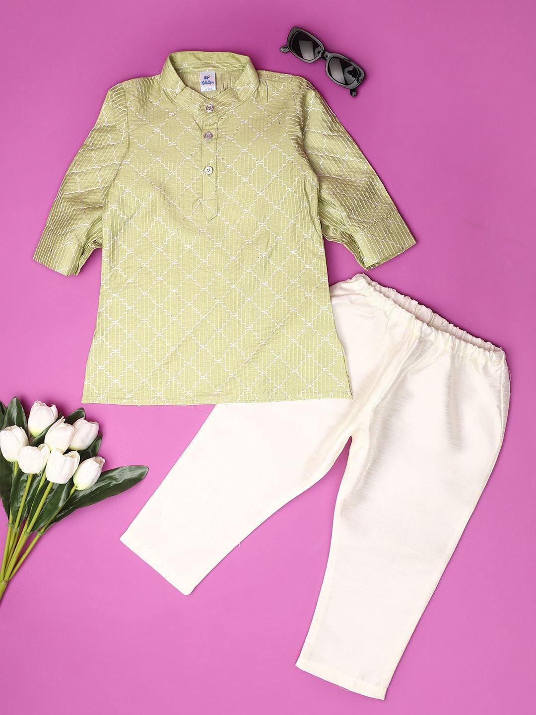 v-mart-infant-boys-pure-cotton-straight-kurta-with-trousers-set