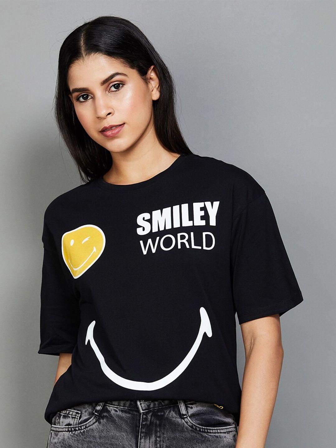 smileyworld-typography-printed-pure-cotton-t-shirt