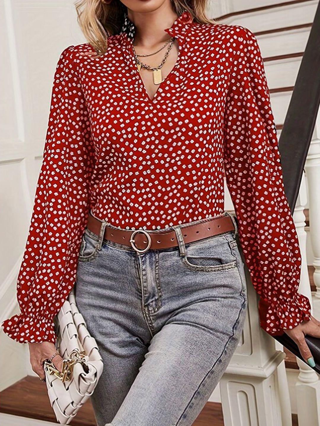 stylecast-women-polka-dot-opaque-printed-casual-shirt