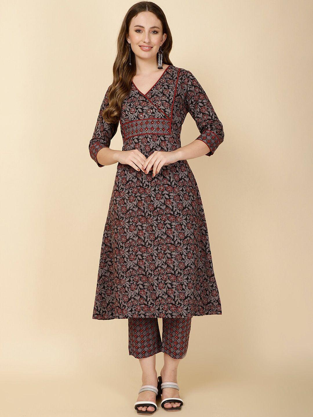 meena-bazaar-ethnic-motifs-printed-sequinned-detail-a-line-kurta-with-trousers