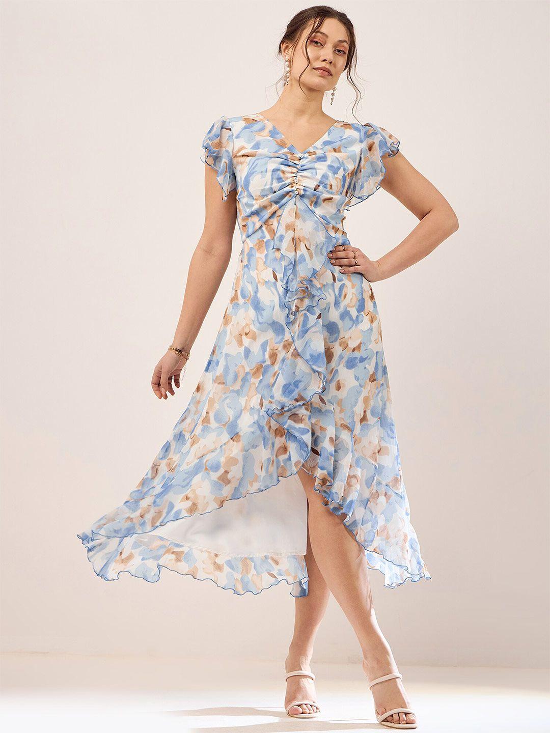 antheaa-floral-print-puff-sleeve-chiffon-fit-&-flare-midi-dress