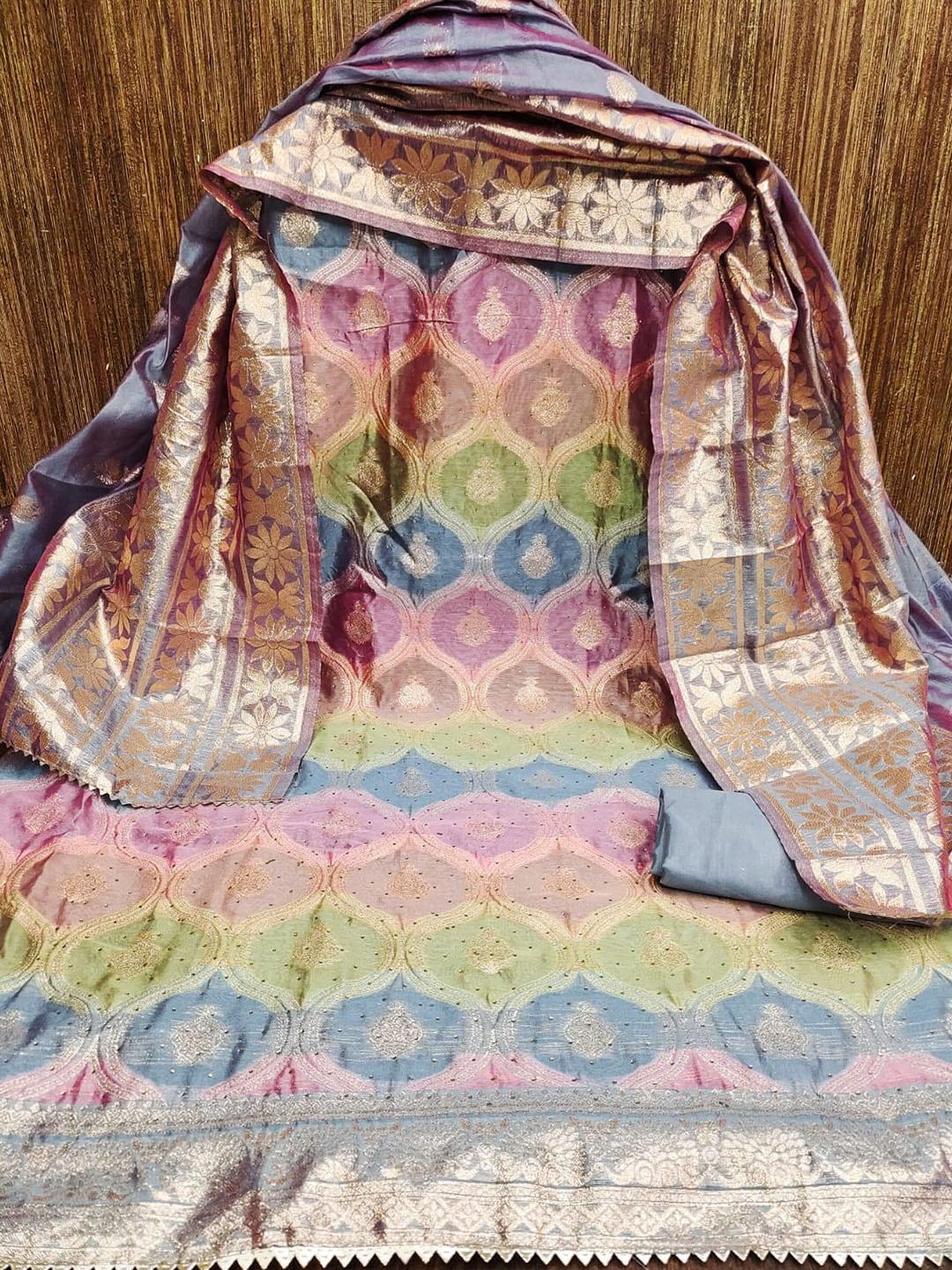 zeepkart-woven-design-organza-unstitched-dress-material