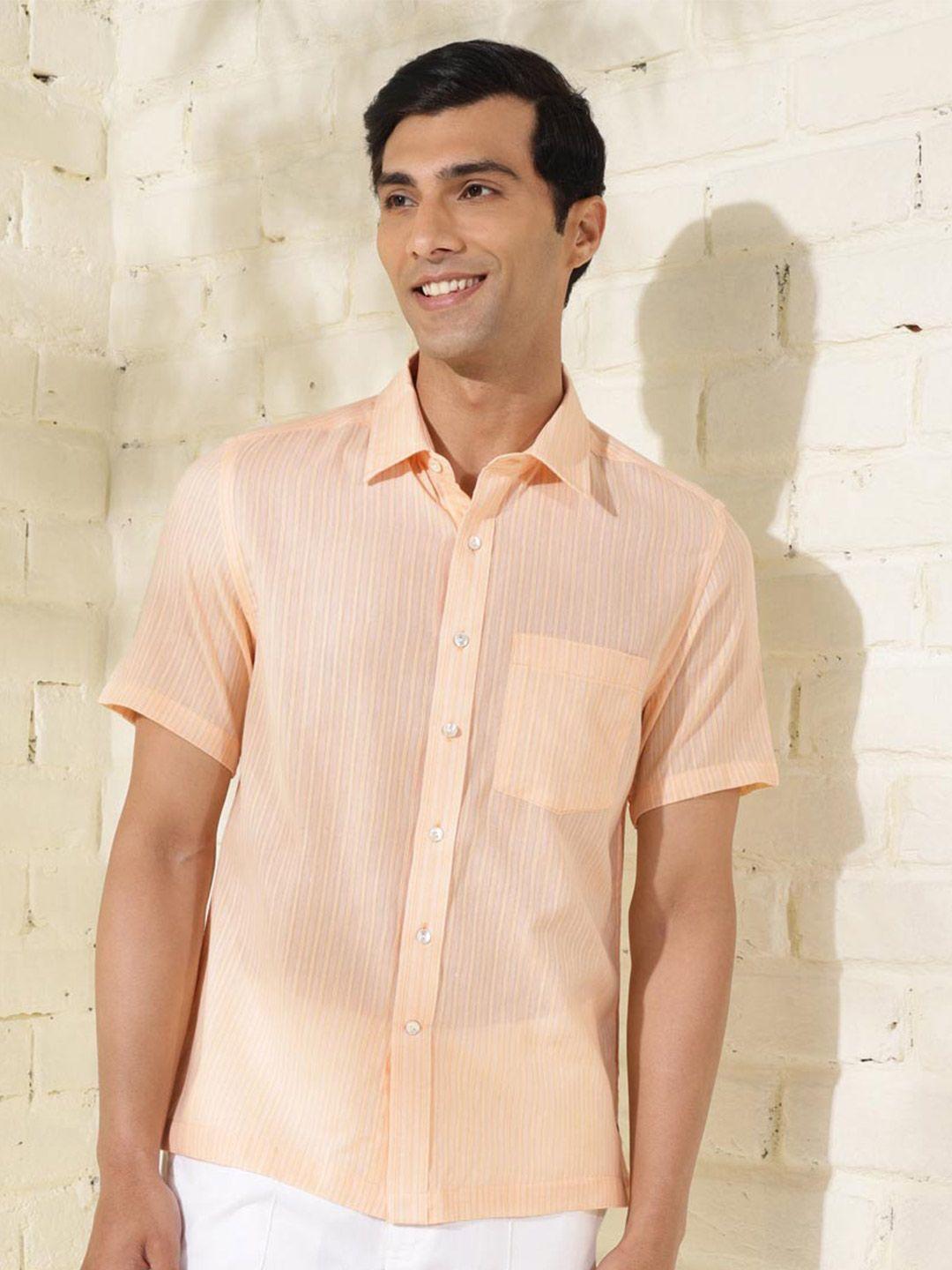 fabindia-striped-self-design-cotton-casual-shirt