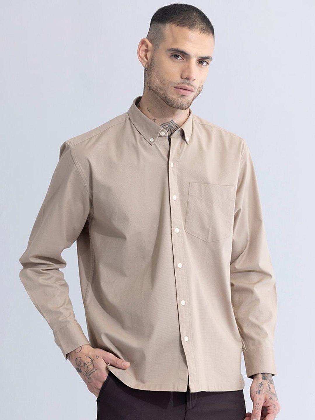 snitch-button-down-collar-long-sleeves-classic-slim-fit-cotton-casual-shirt