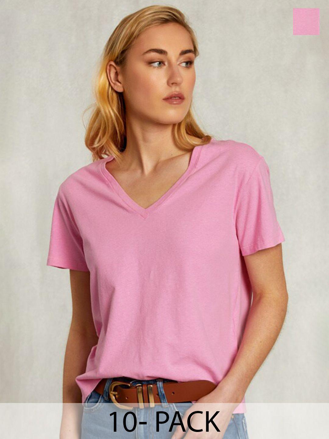color-capital-pack-of-10-v-neck-relaxed-fit-t-shirts