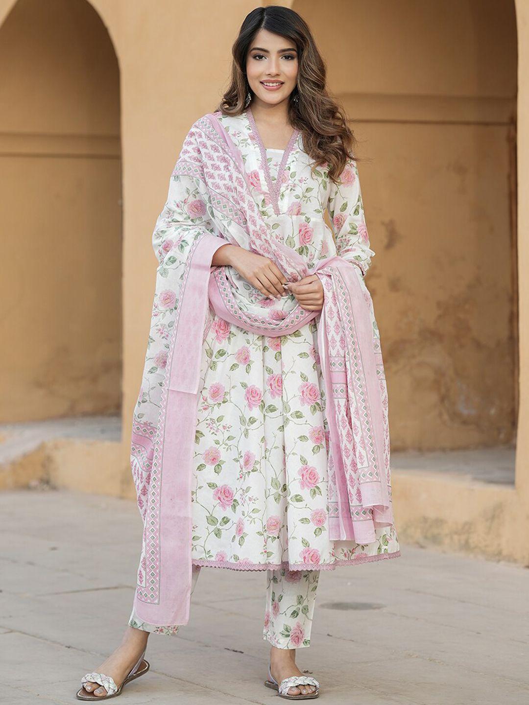 kalini-women-floral-printed-regular-thread-work-pure-cotton-kurta-with-trousers-&-dupatta