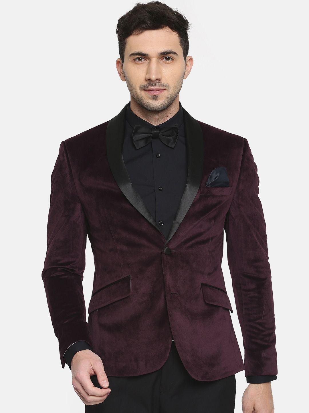 v-dot-men-purple-skinny-fit-single-breasted-velvet-blazer