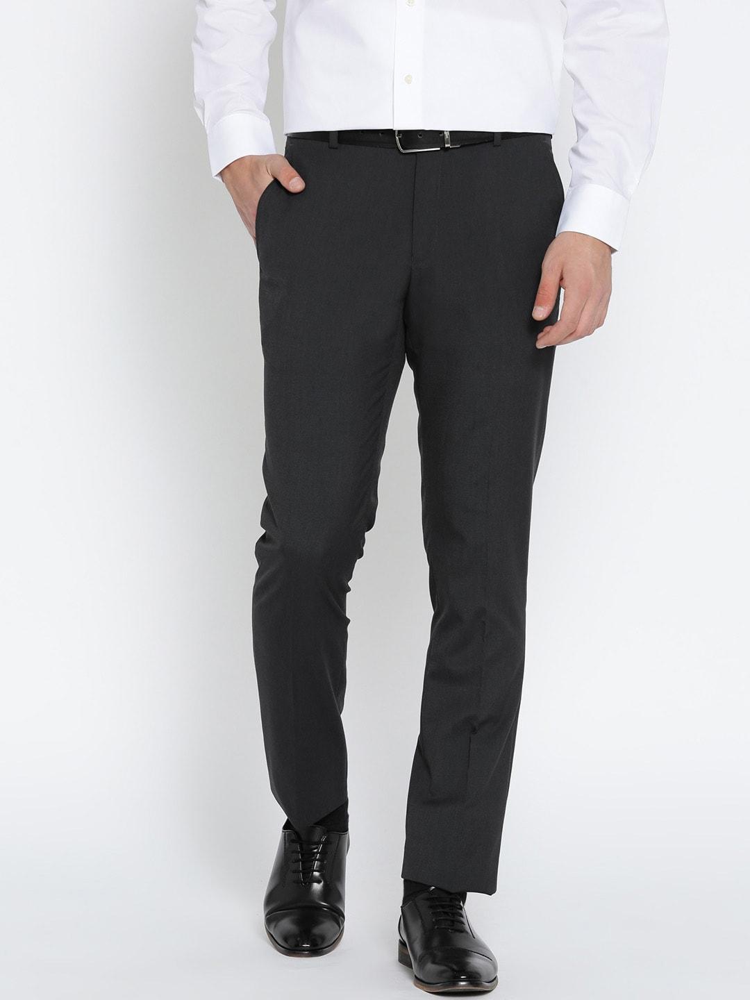 john-players-men-charcoal-grey-slim-fit-solid-formal-trousers