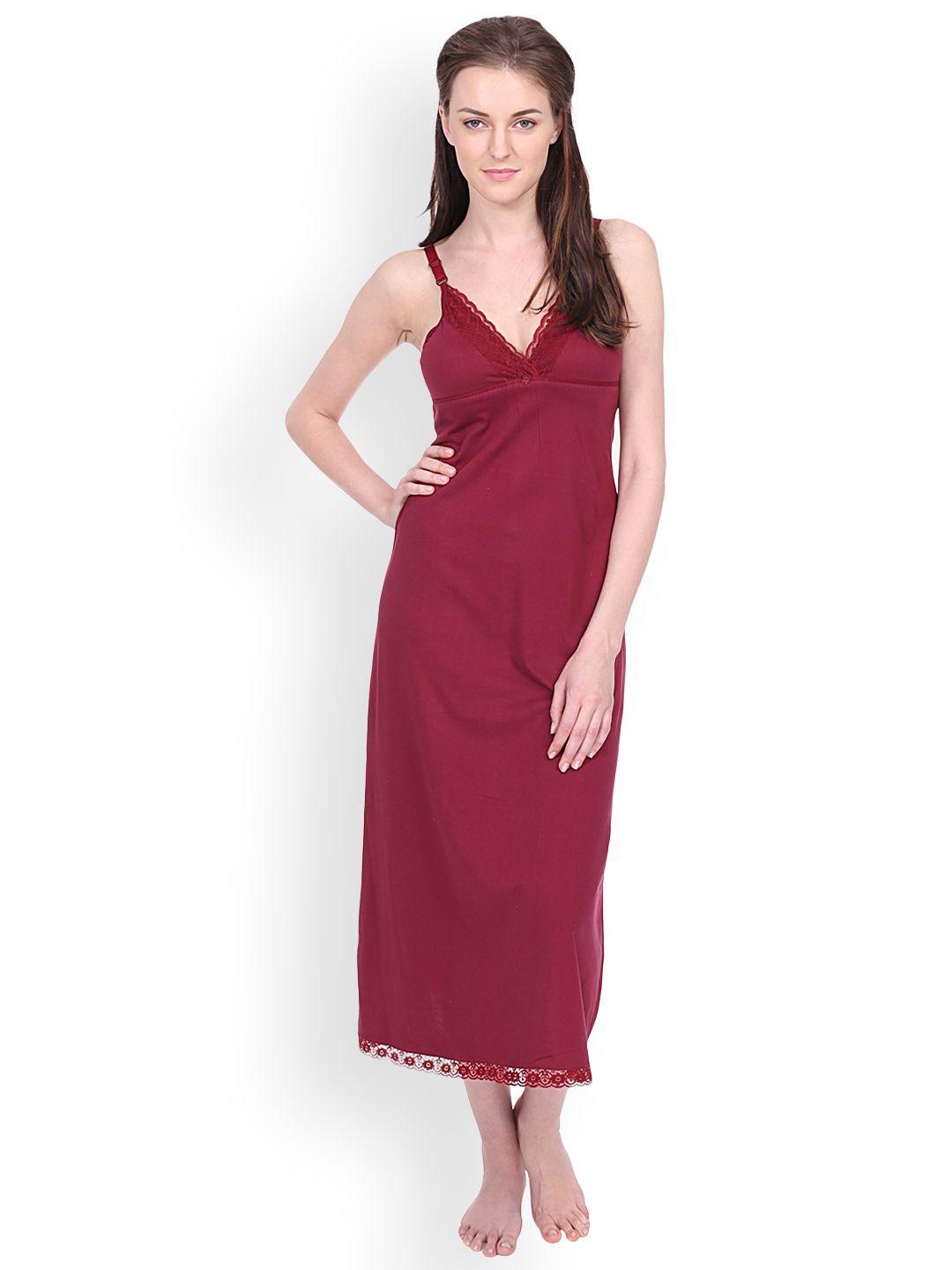 red-rose-maroon-solid-nightdress