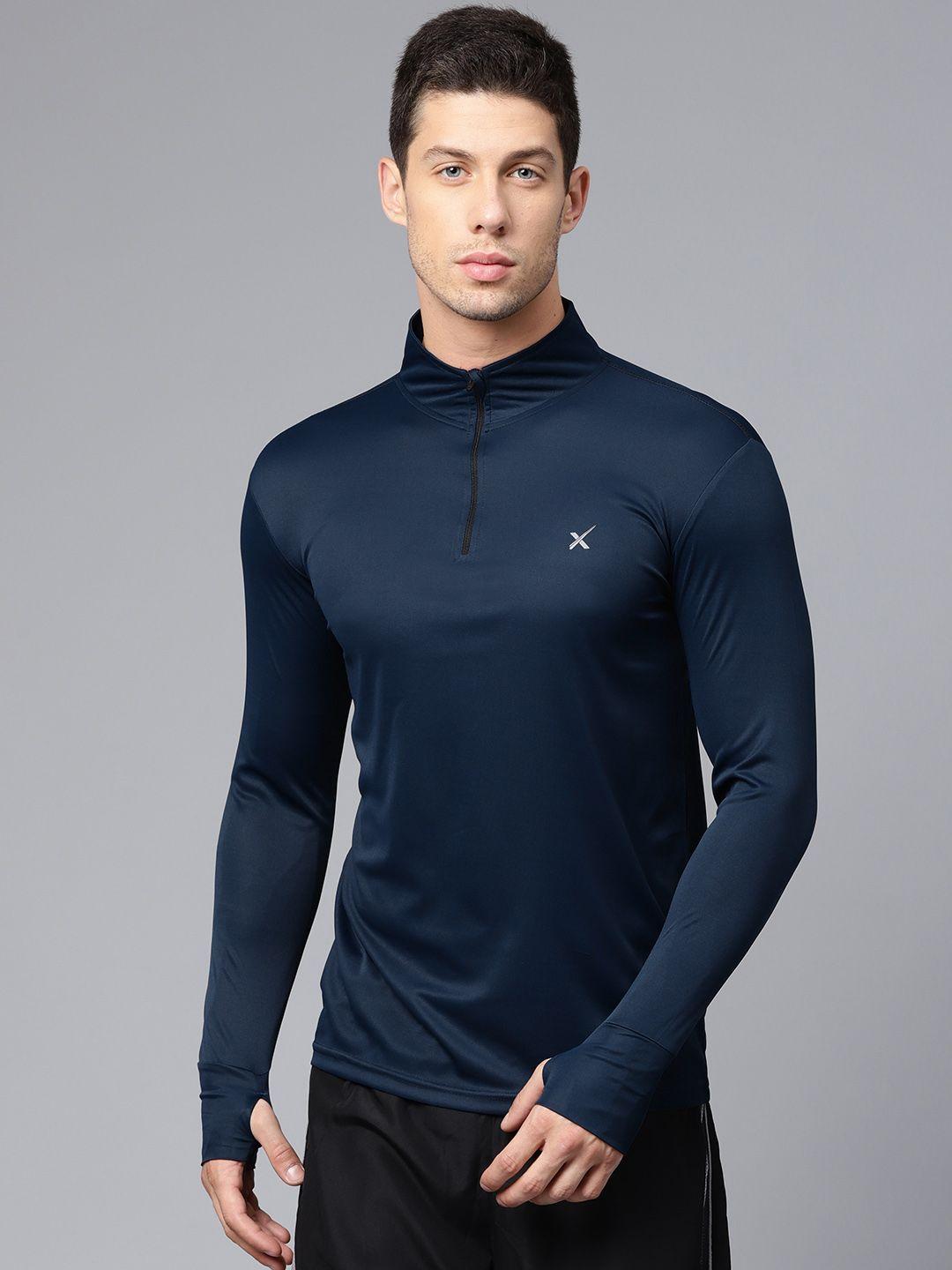 hrx-by-hrithik-roshan-men-navy-blue-solid-t-shirt