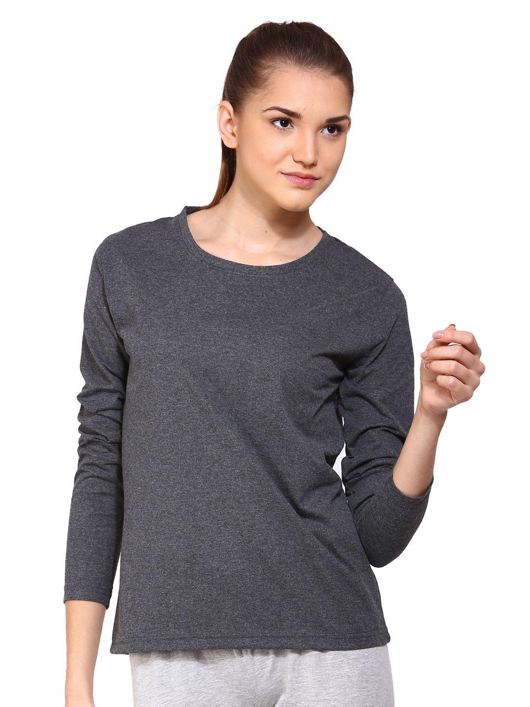 appulse-women-charcoal-solid-round-neck-t-shirt