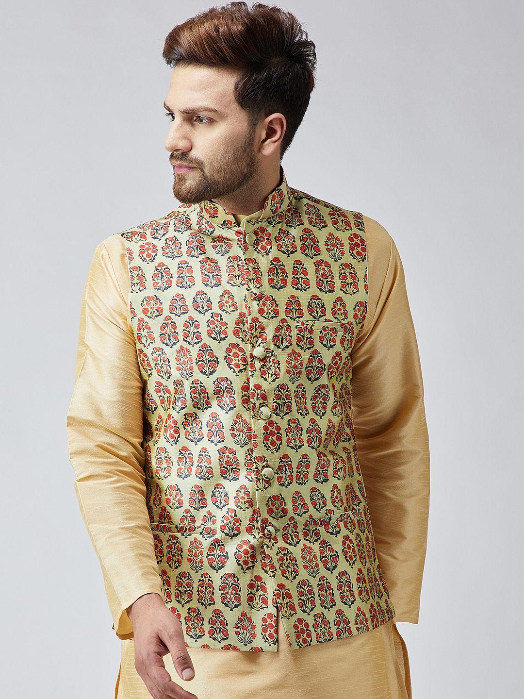 sojanya-beige-printed-nehru-jacket