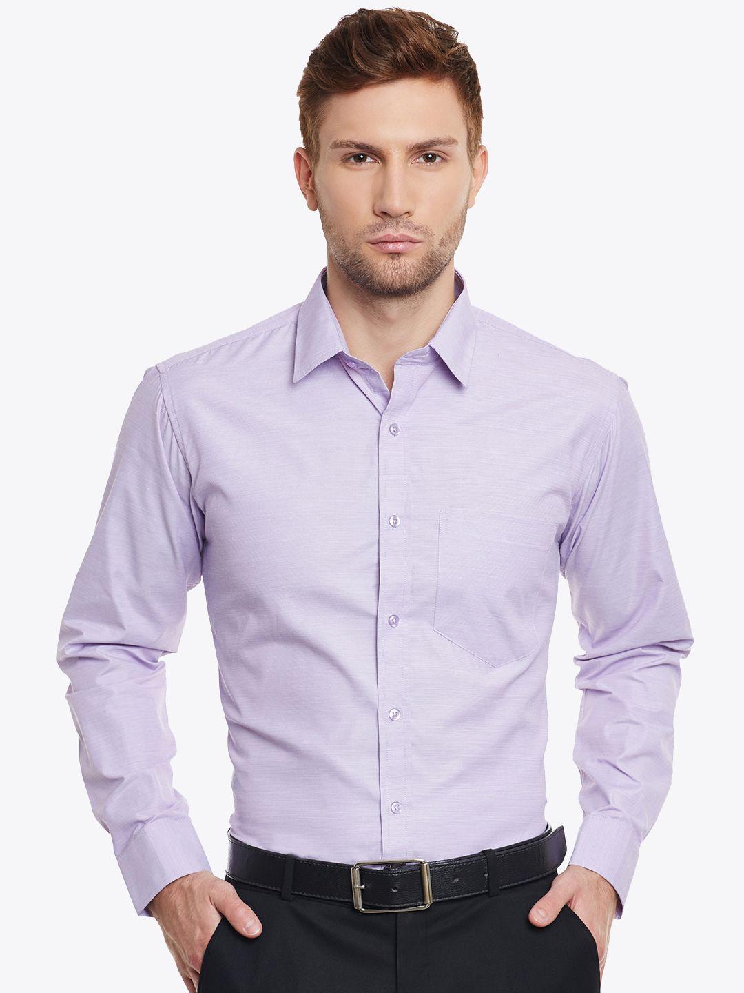 english-navy-men-lavender-slim-fit-solid-formal-shirt
