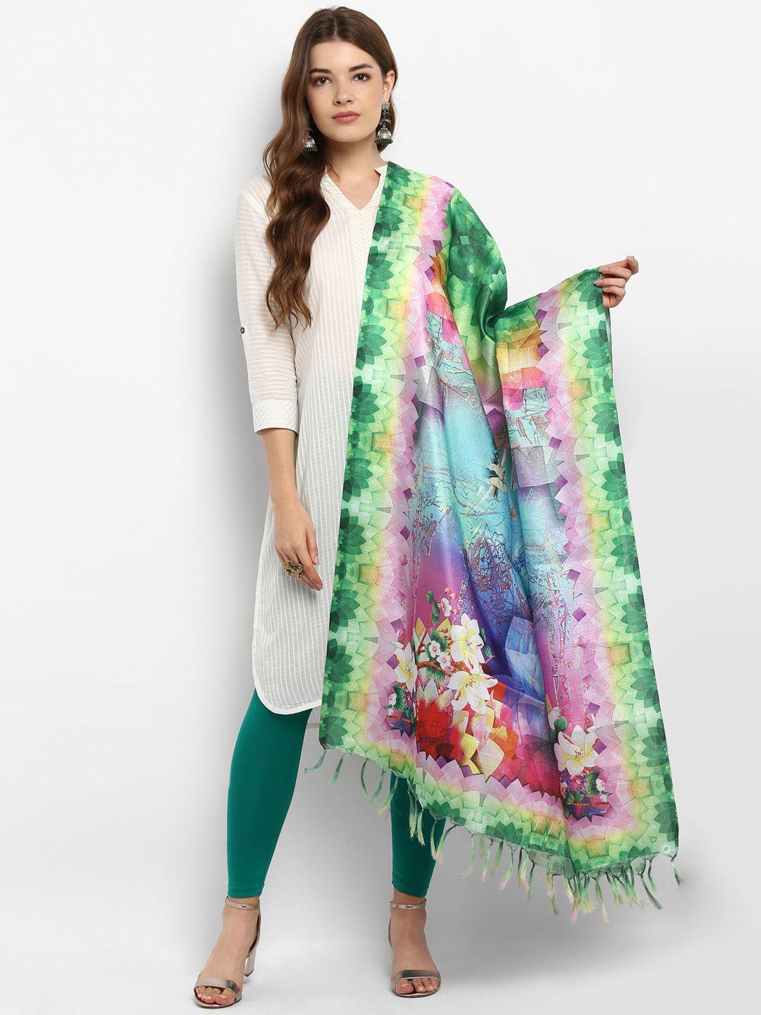 saree-mall-multicoloured-printed-dupatta