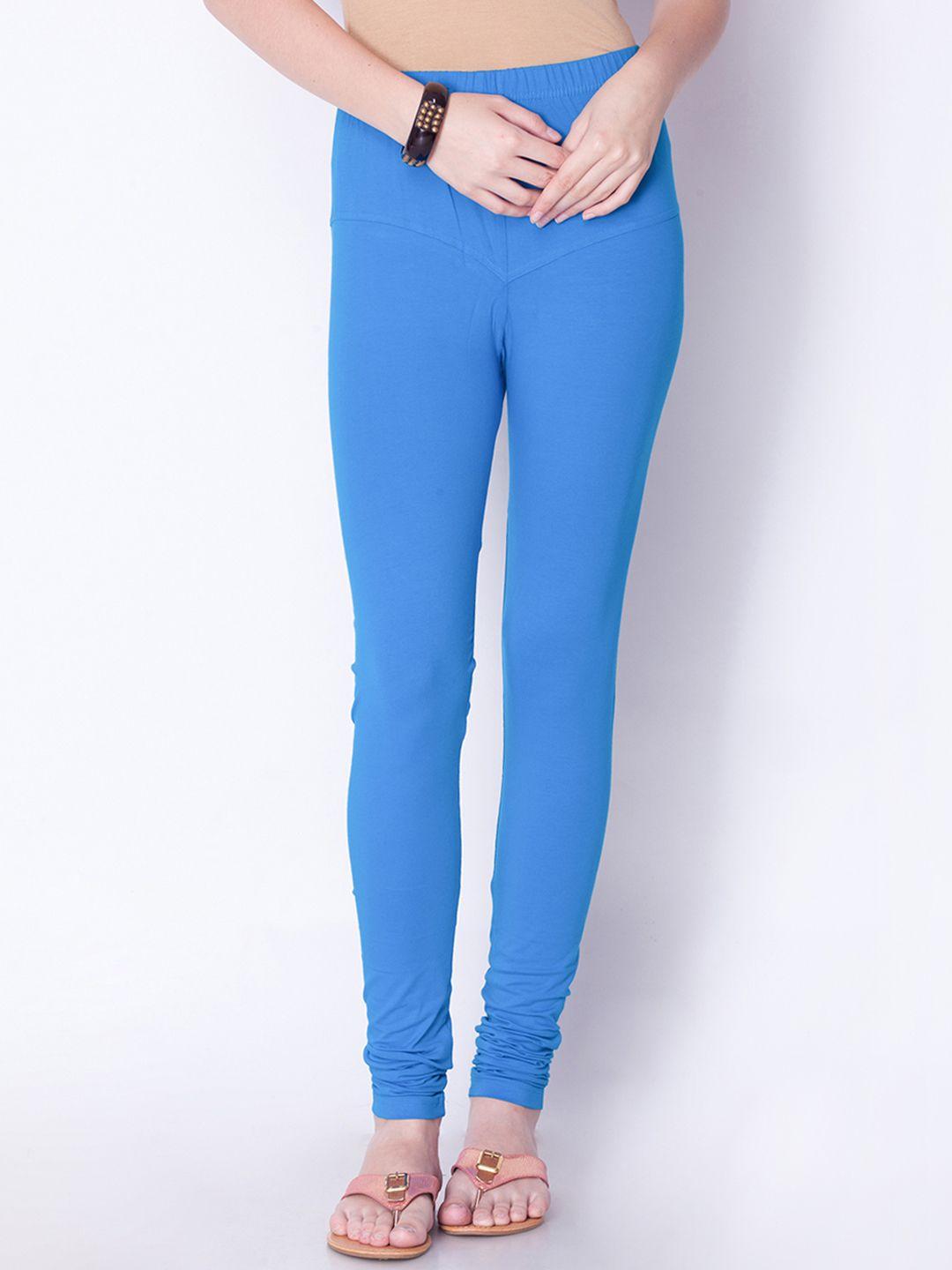 dollar-missy-women-turquoise-blue-solid-churidar-leggings