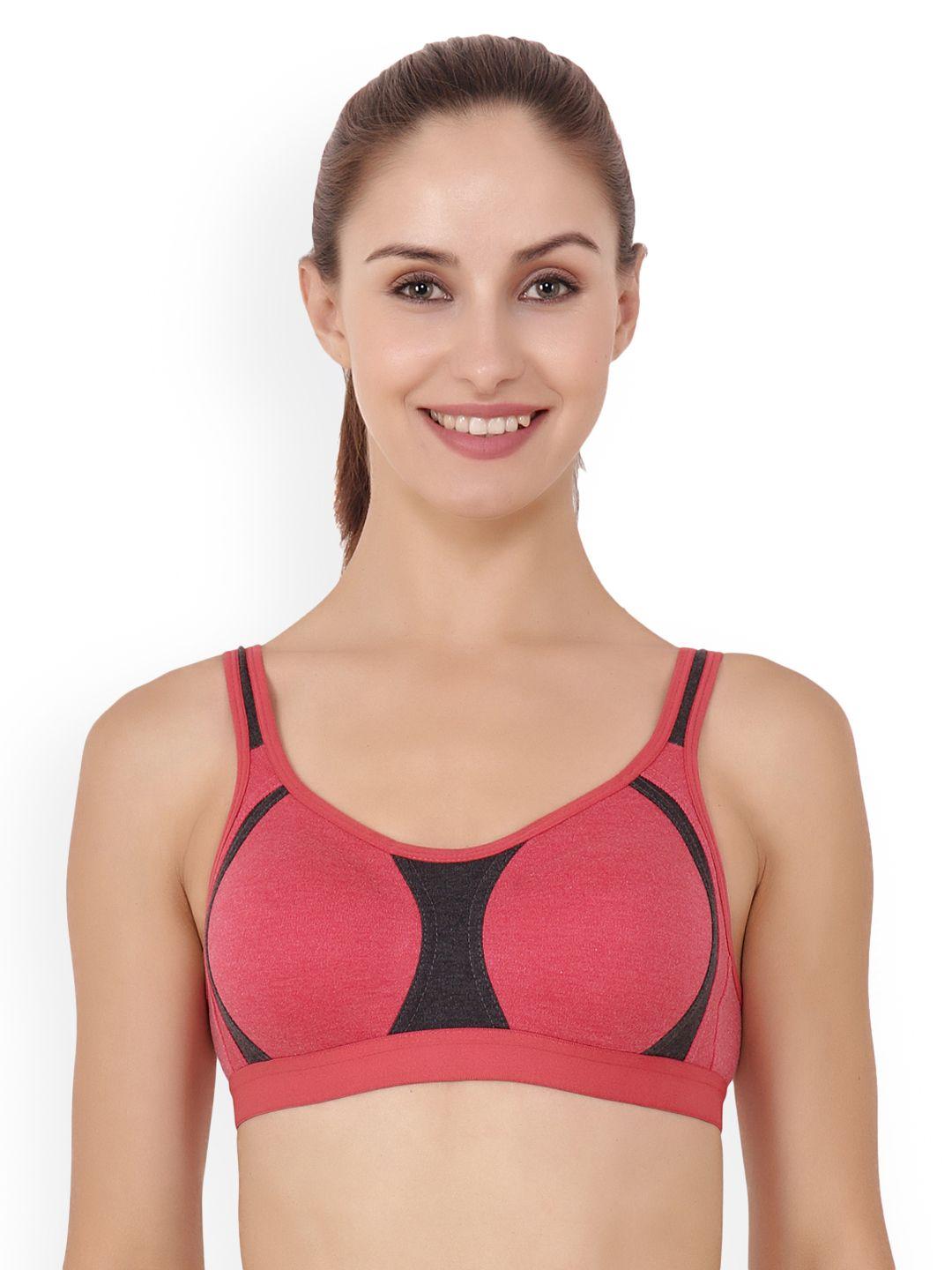 floret-red-&-red-solid-non-wired-non-padded-sports-bra