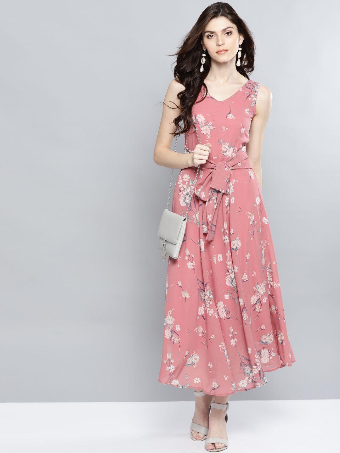 harpa-women-pink-&-grey-printed-maxi-dress