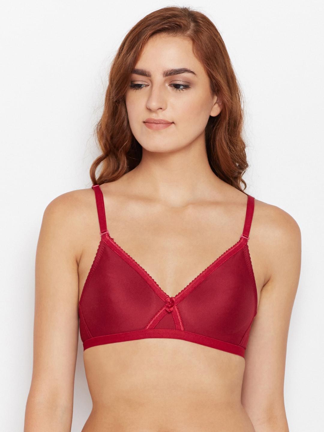bodycare-women-pack-of-3-maroon-solid-t-shirt-bra-5551mh