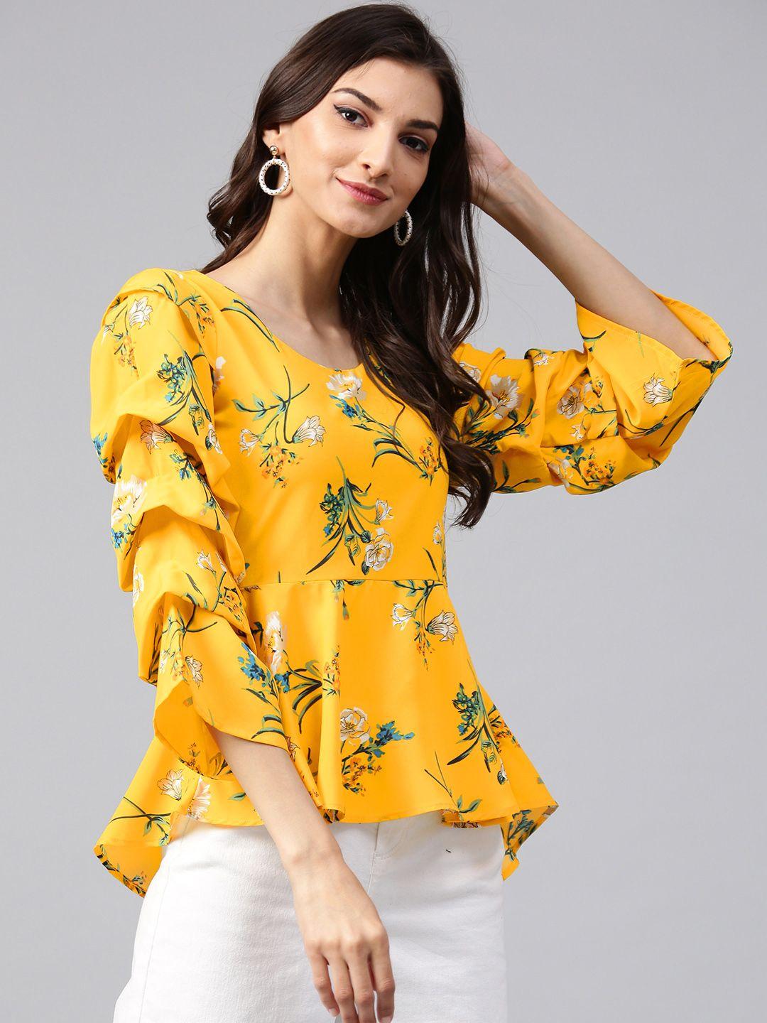 zima-leto-women-yellow-floral-print-a-line-top
