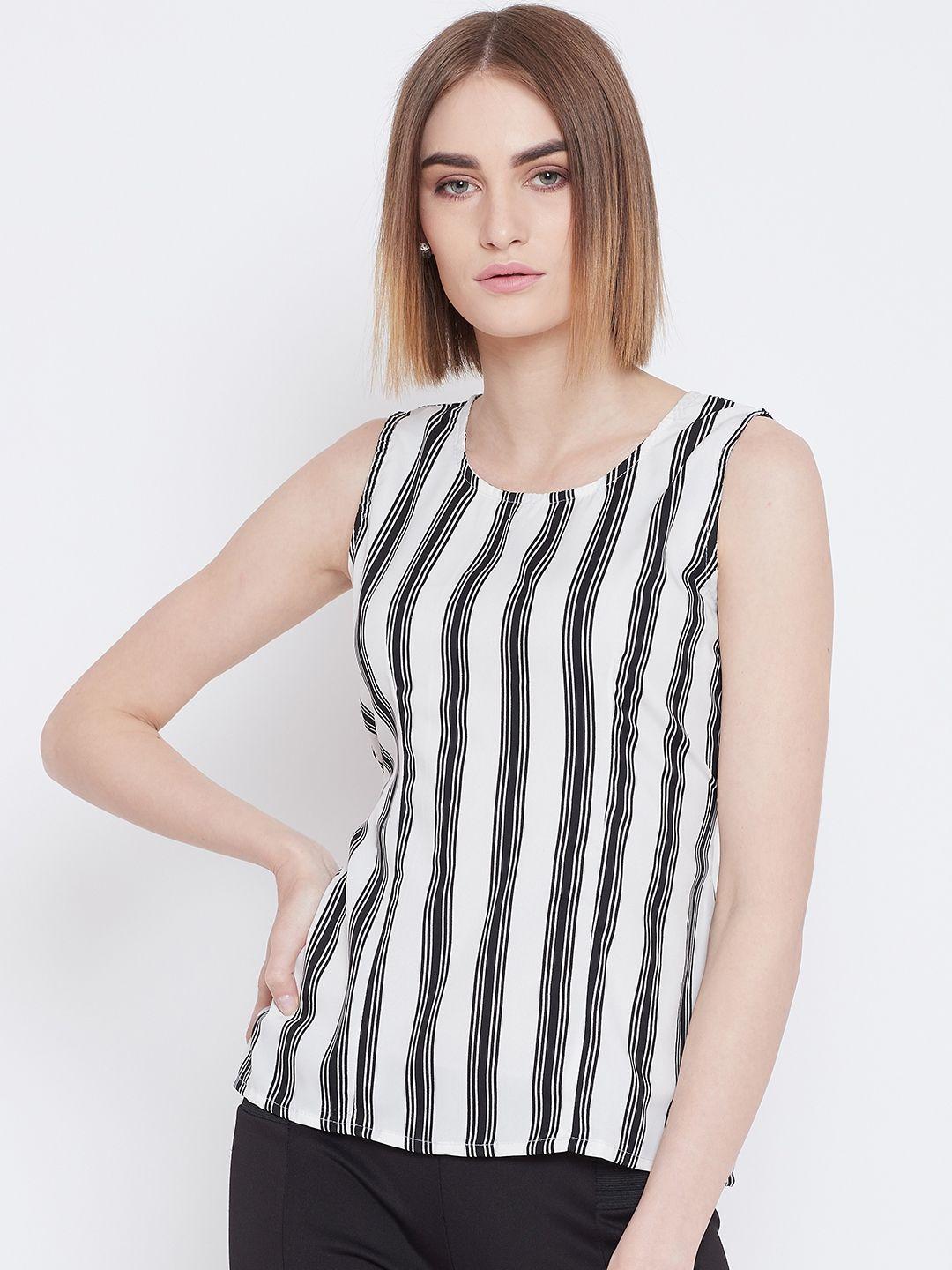 belle-fille-women-white-&-black-striped-top