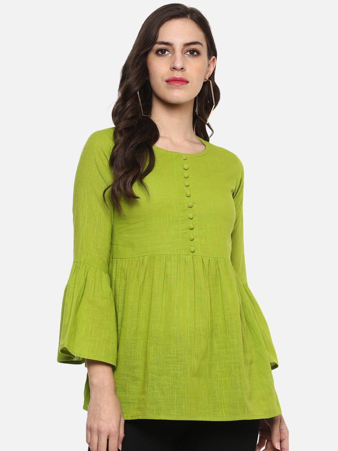 yash-gallery-women-green-solid-empire-top