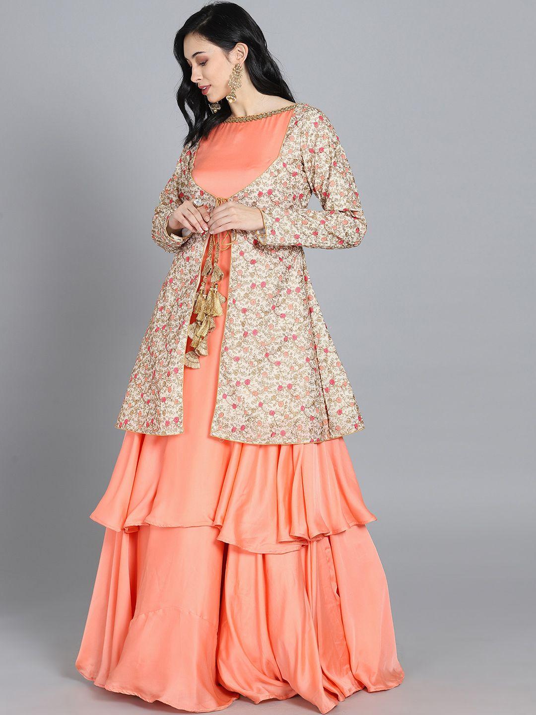 ethnovog-women-peach-coloured-made-to-measure-solid-satin-gown-with-jacket