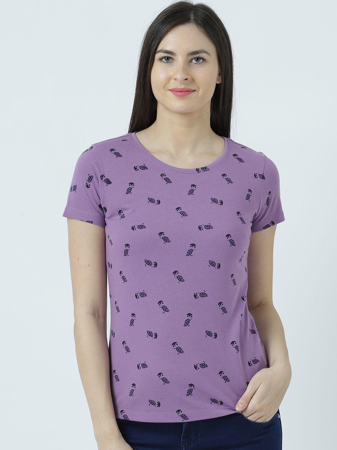 huetrap-women-lavender-printed-round-neck-t-shirt