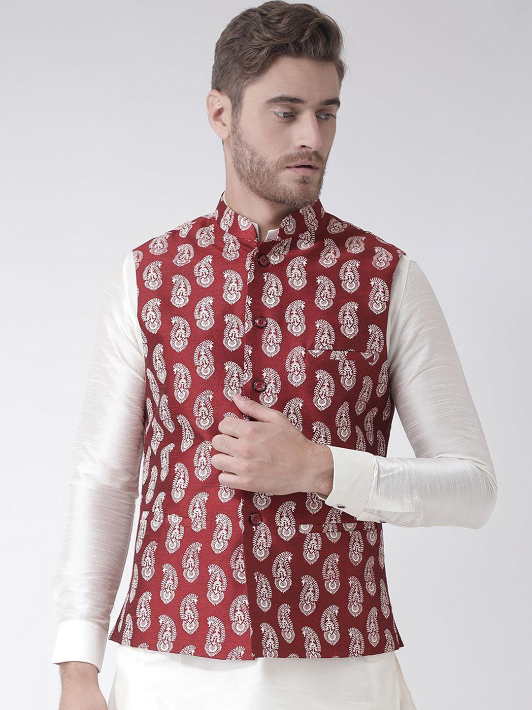 deyann-men-red-printed-nehru-jacket