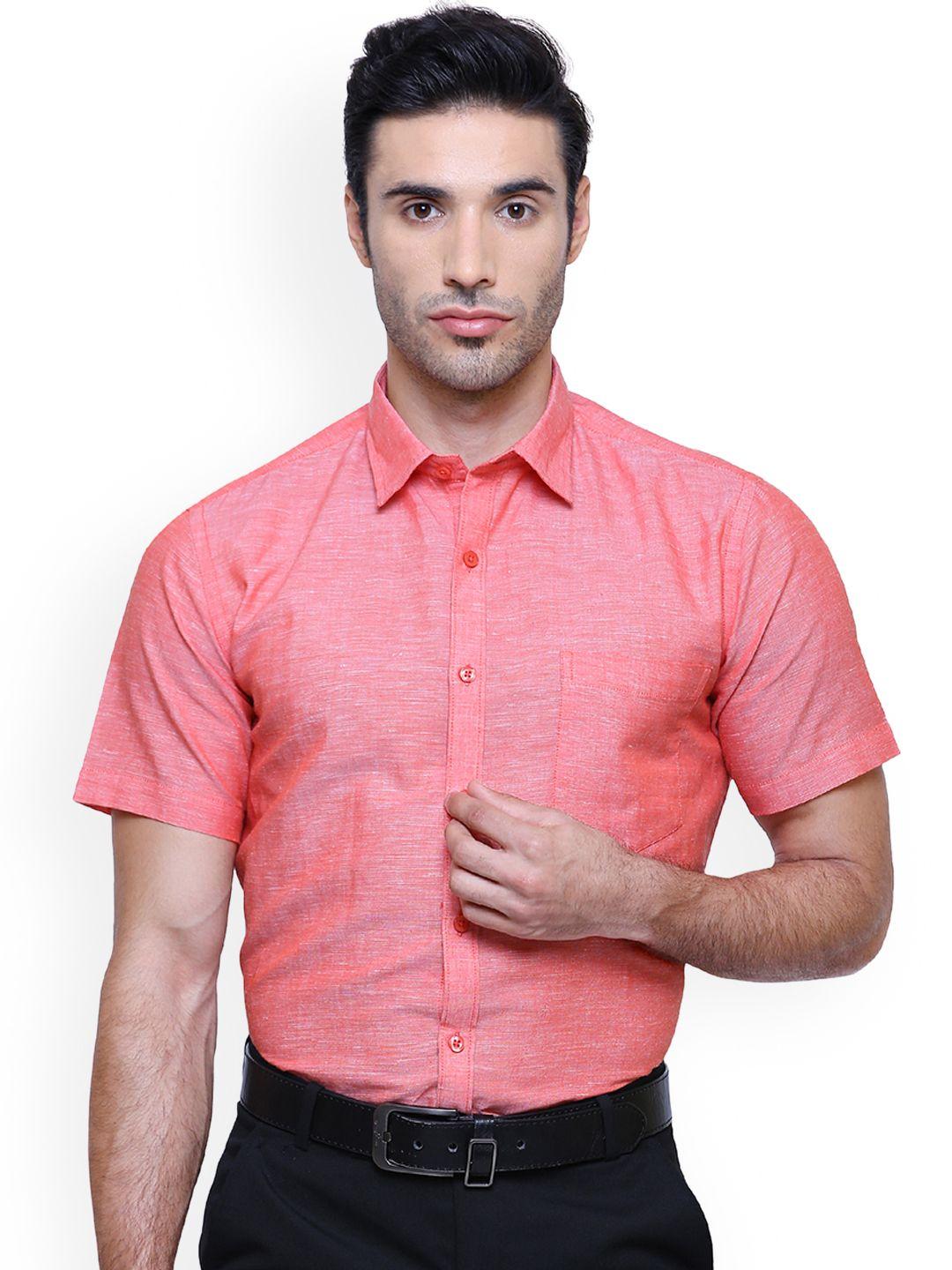 southbay-men-orange-smart-slim-fit-self-design-formal-shirt