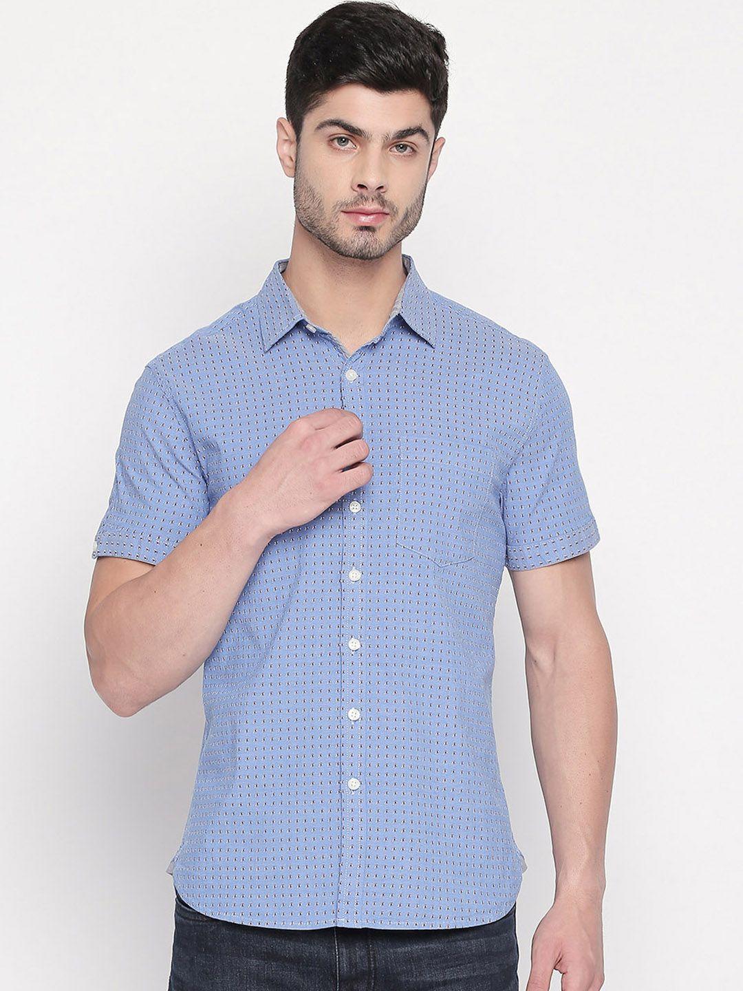 kenneth-cole-men-blue-&-black-regular-fit-self-design-casual-shirt