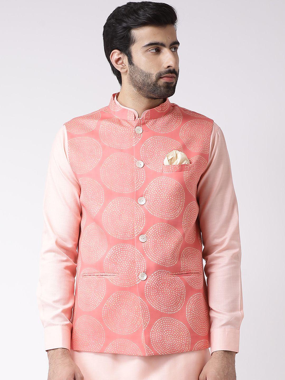 kisah-men-pink-printed-nehru-jacket