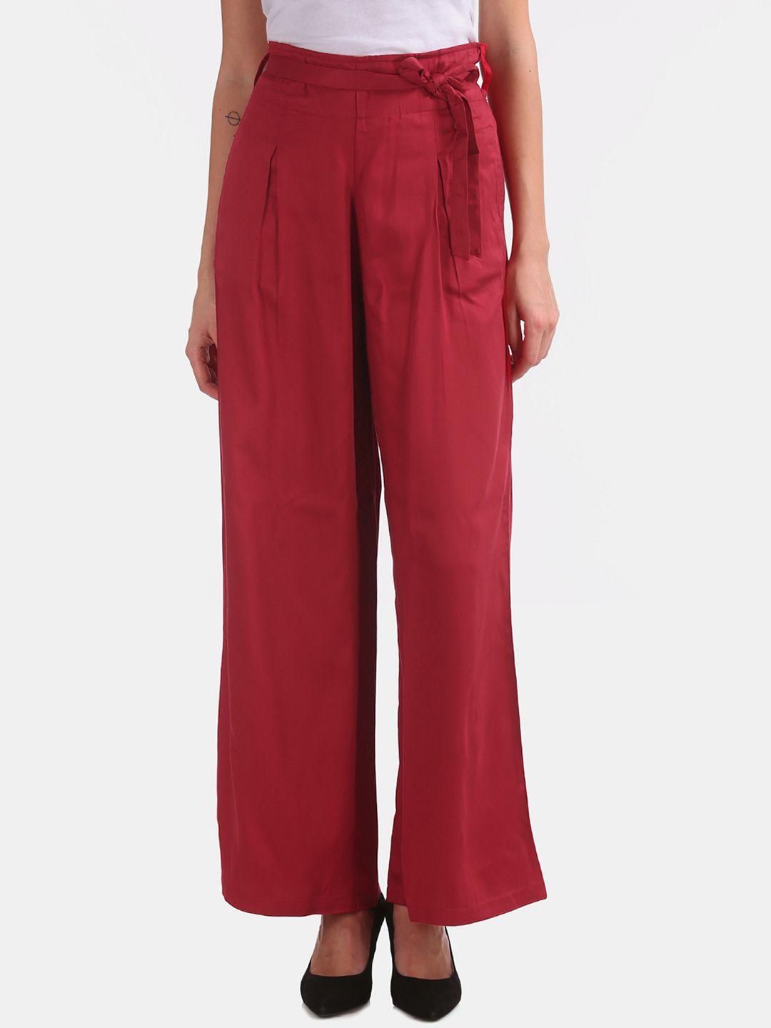 u.s.-polo-assn.-women-women-red-regular-fit-solid-parallel-trousers