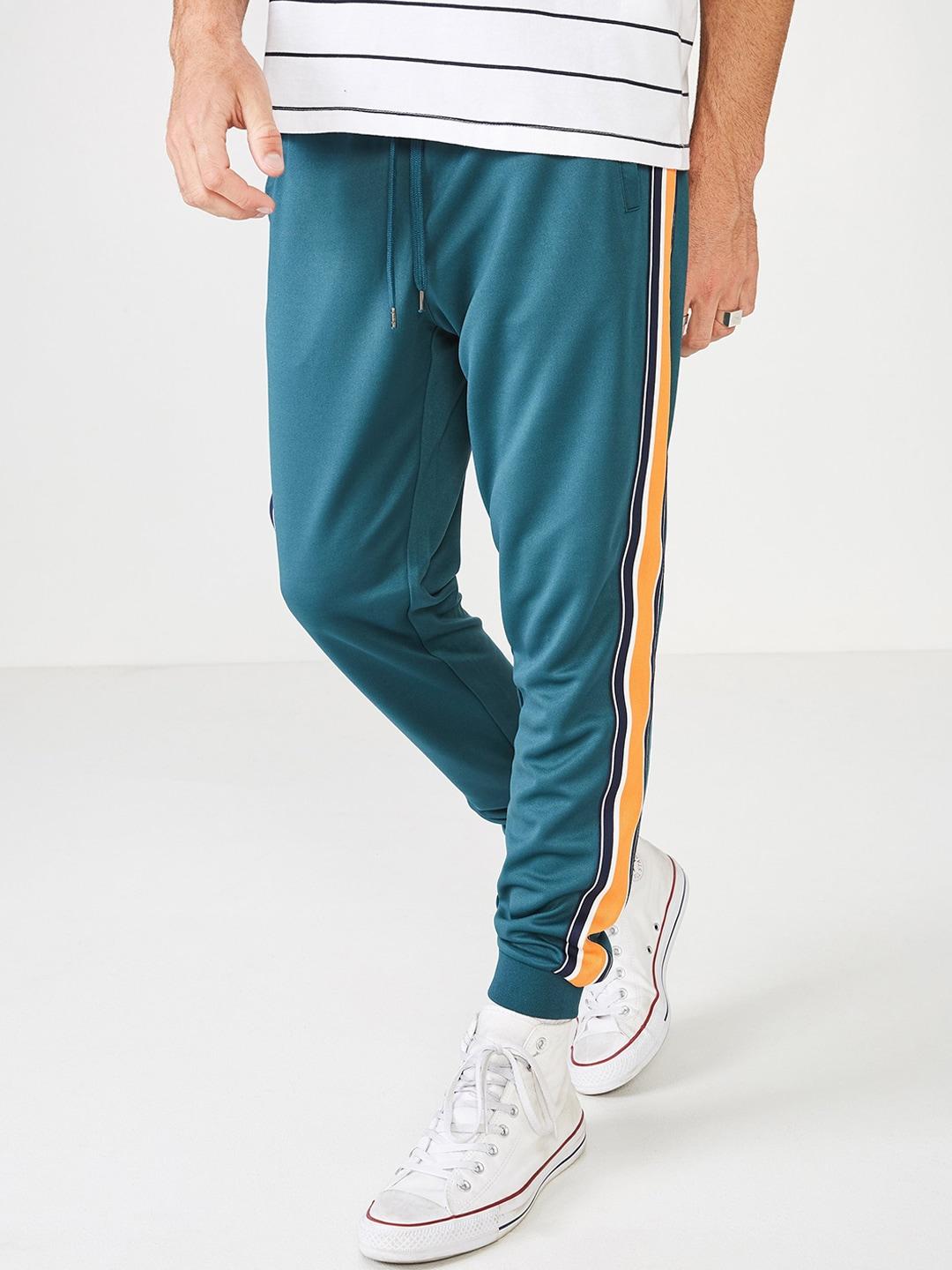 cotton-on-men-teal-green-slim-fit-solid-joggers