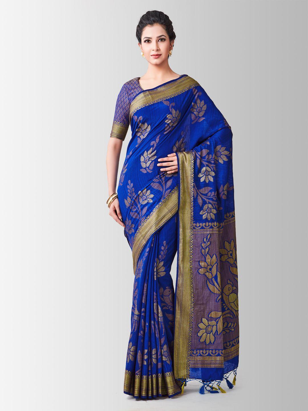 mimosa-blue-art-silk-woven-design-kanjeevaram-saree