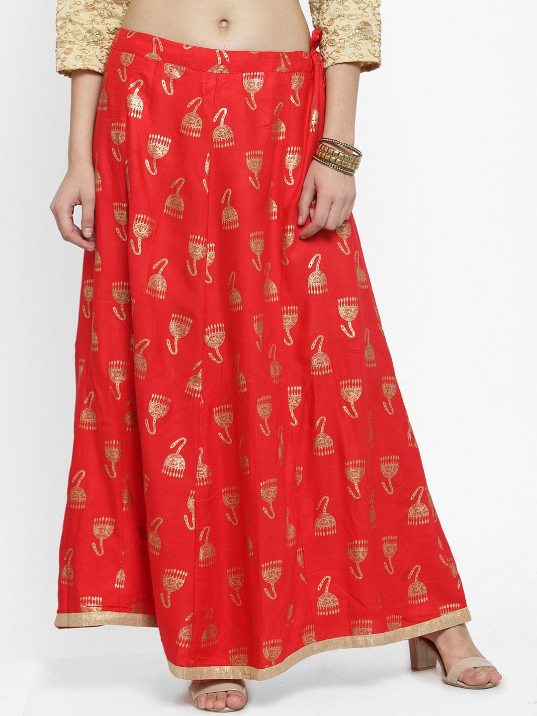 clora-creation-women-red-printed-flared-maxi-skirt