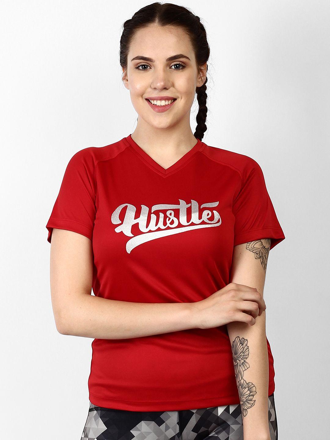 off-limits-women-red-printed-v-neck-t-shirt