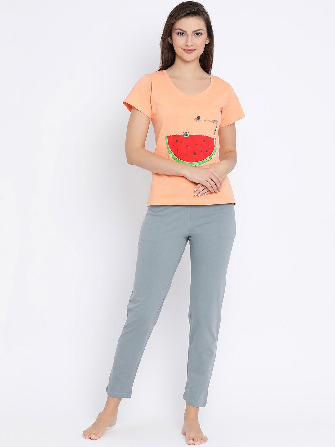 clovia-women-orange-&-grey-printed-night-suit-ls0420a16xl