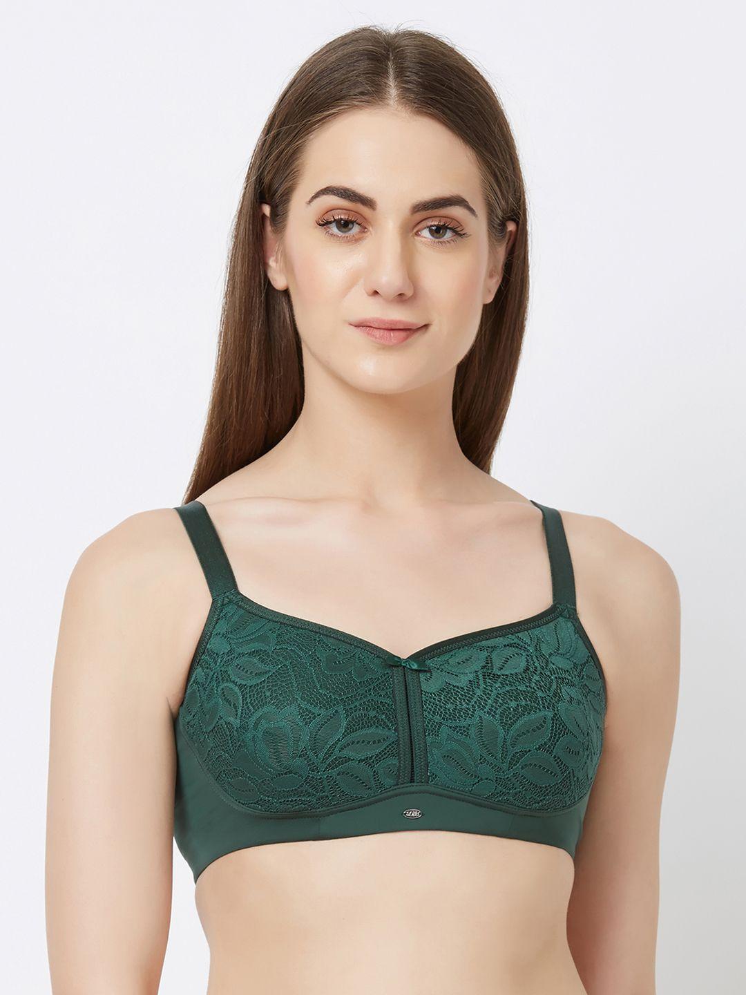 soie-green-lace-non-wired-non-padded-full-coverage-everyday-bra-fb-705
