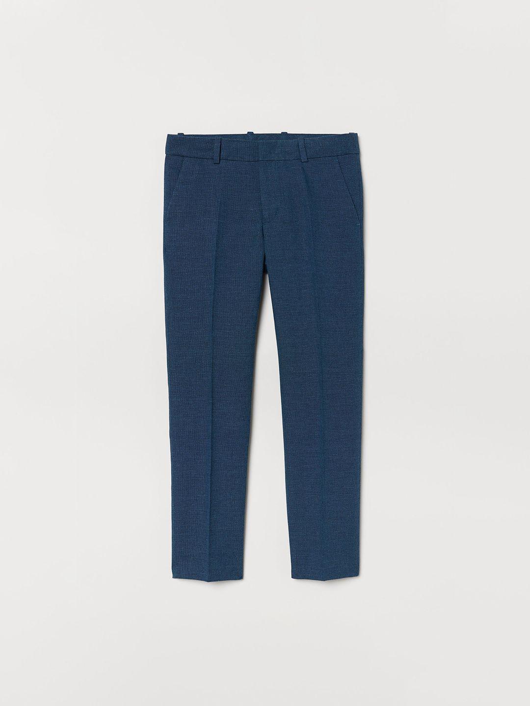 h&m-boys-blue-textured-suit-trousers