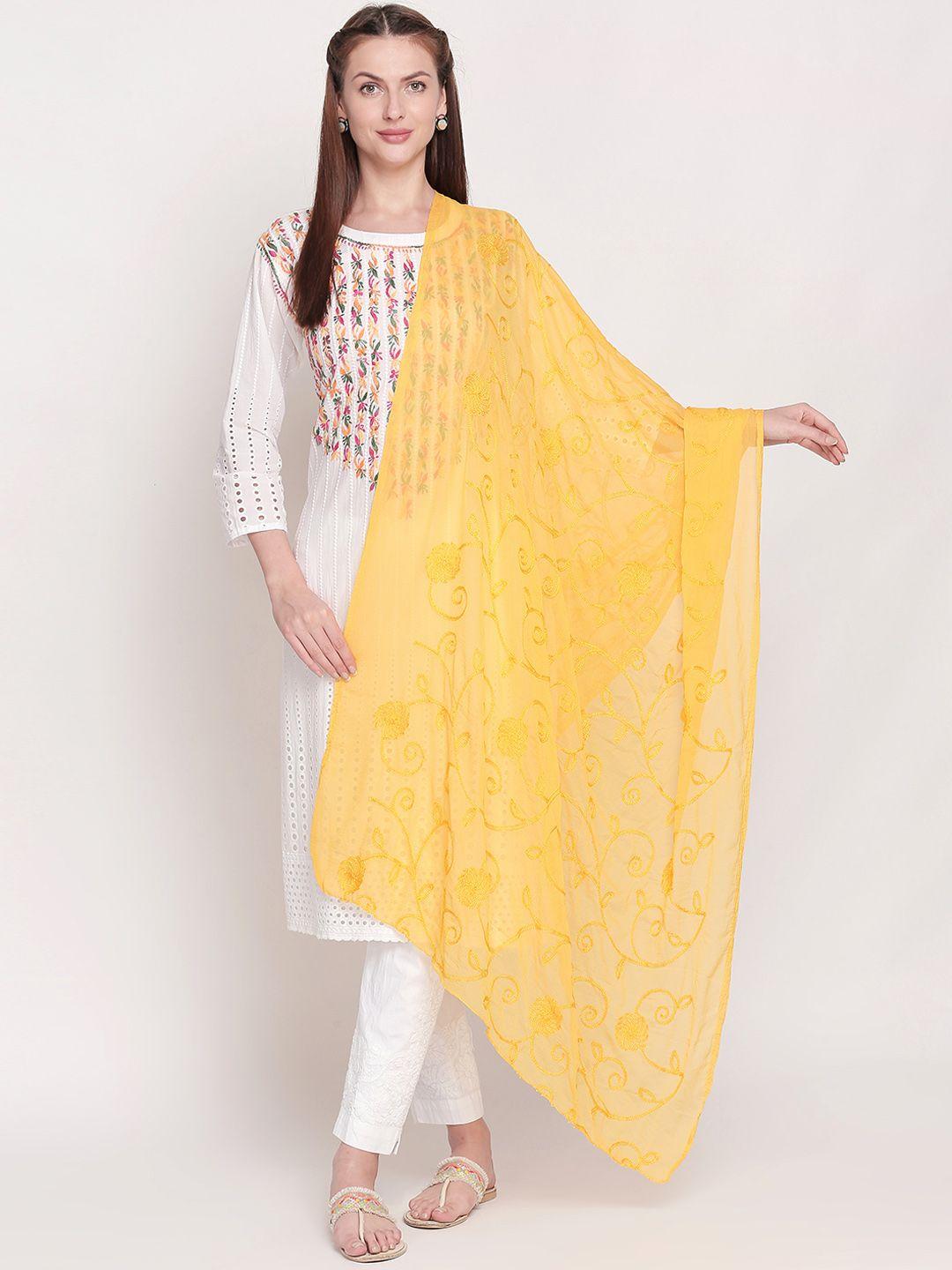 dupatta-bazaar-women-yellow-embroidered-dupatta