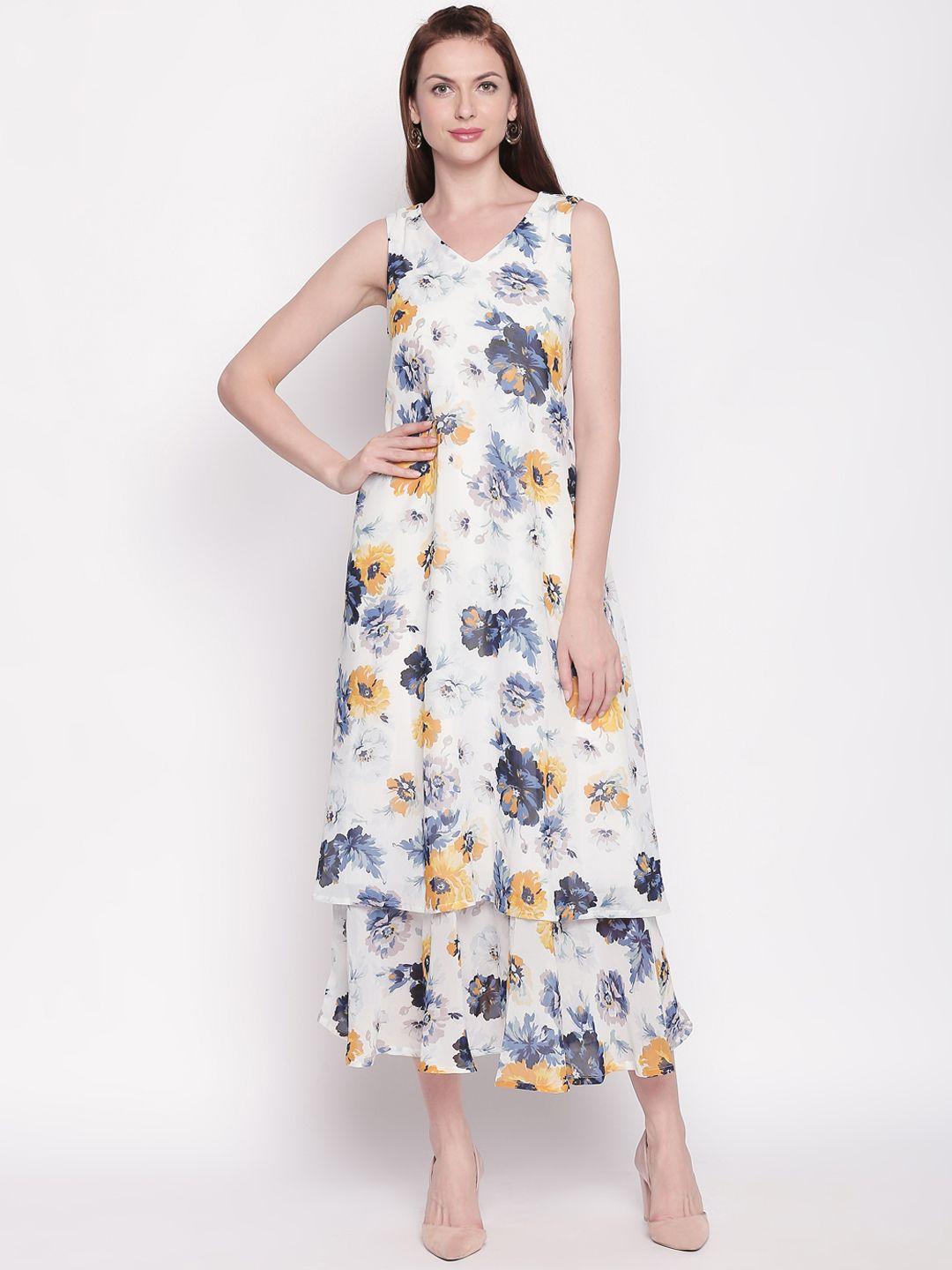 forever-glam-by-pantaloons-women-white-&-yellow-floral-printed-fit-and-flare-dress