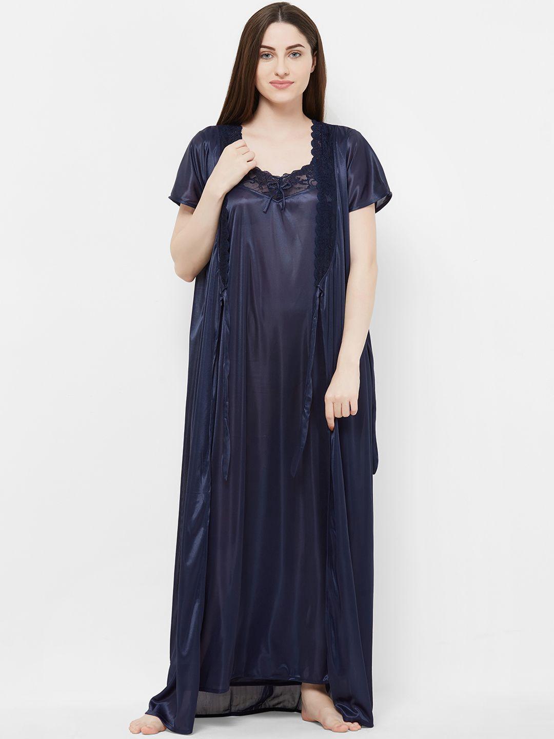 fashionrack-women-navy-blue-solid-nightdress